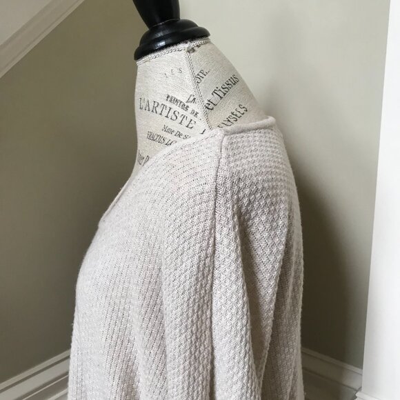 Anthropologie Charli Waffle Knit Sweater Womens Small Beige Cream Long Sleeve - Picture 8 of 11